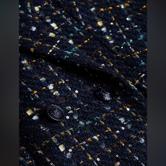 CURRENT SEASON L'Agence "Jayda" sequin-embellished tweed blazer - Picture 6 of 11
